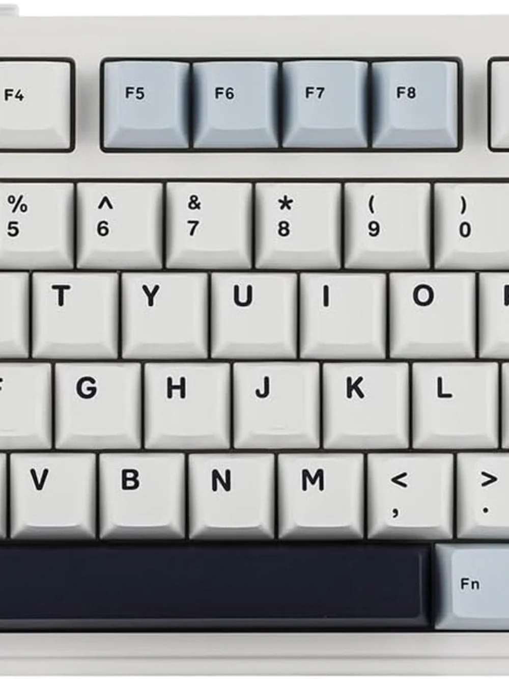 Mechanical Keyboard Keycap Set - White and Light Blue Accent